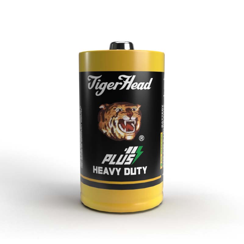 Bateria Tiger Head Carbon Zinc Plus Bateria para serviço pesado R20p