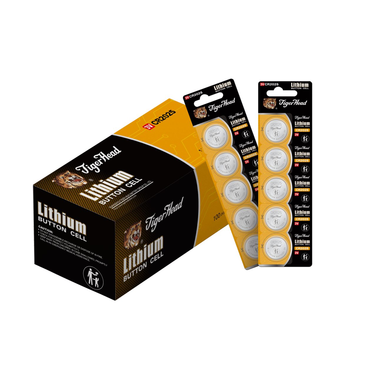 Bateria de lítio tipo botão Tiger Head 3V