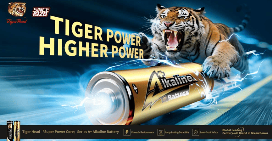 Pilha alcalina A+ da Tigerhead
