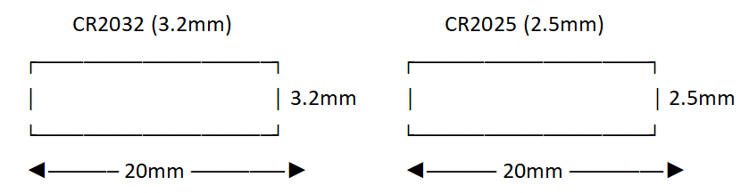Uma bateria CR2032 pode substituir uma CR2025?