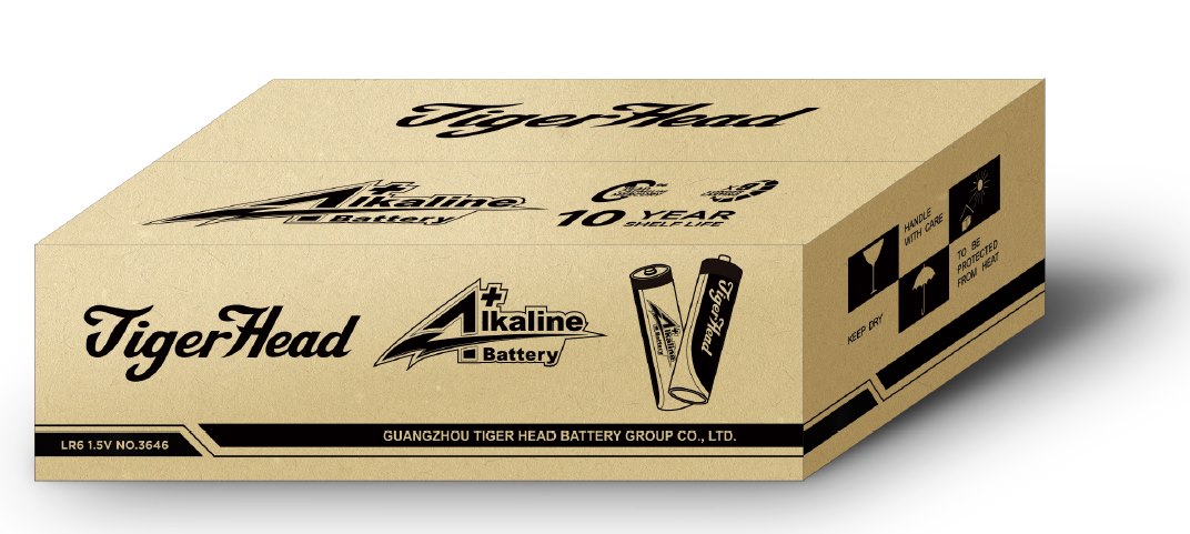 Pilhas alcalinas Tiger Head A+ LR6 tamanho AA