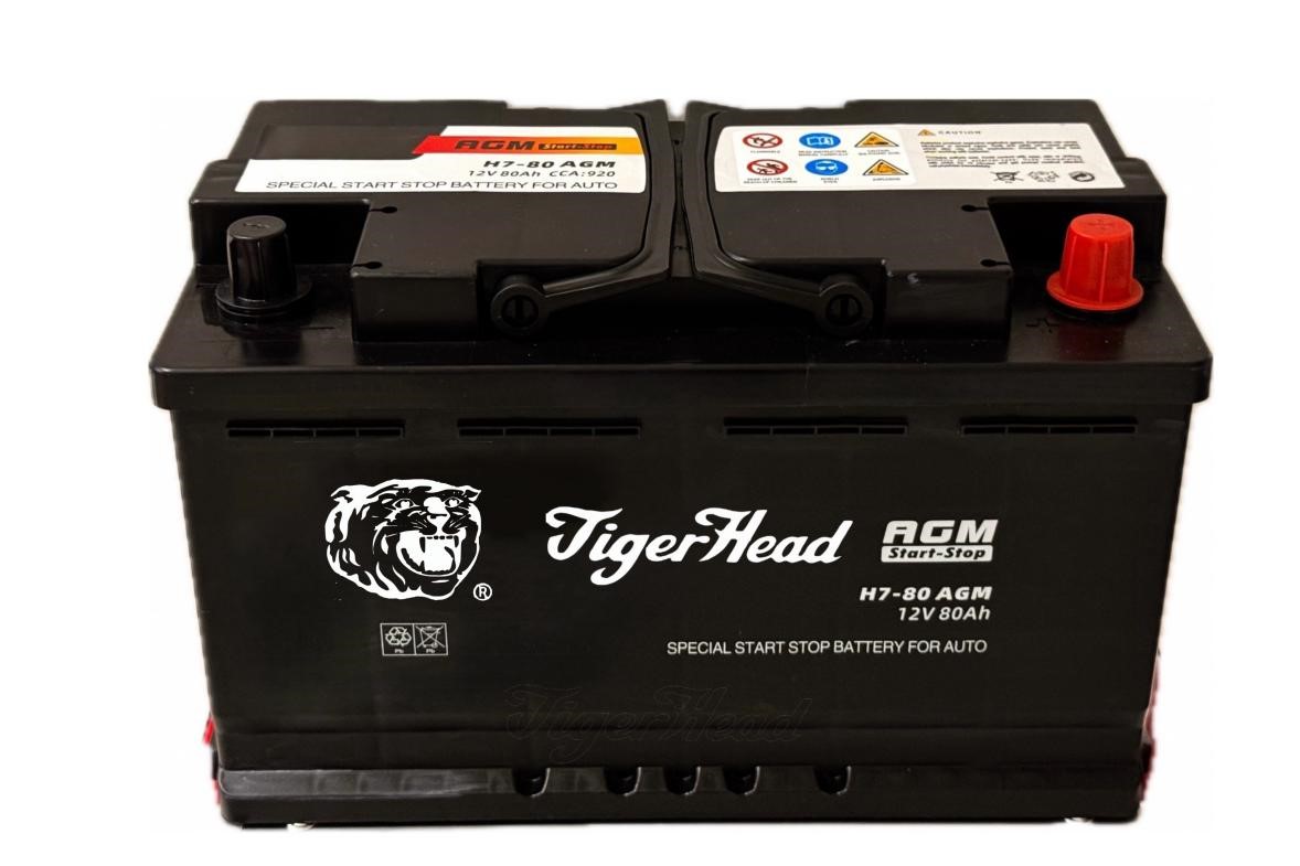 Baterias Start-Stop Tiger Head H7-80 AGM