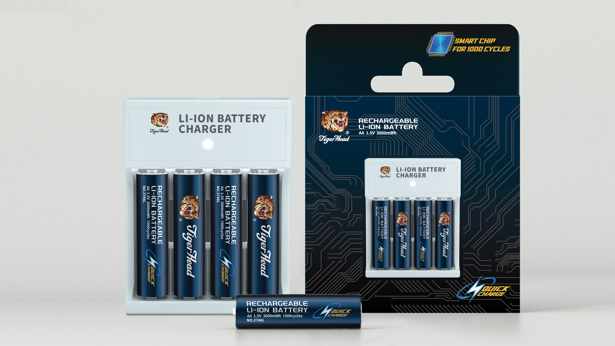 Bateria de íon de lítio recarregável de 1,5 V