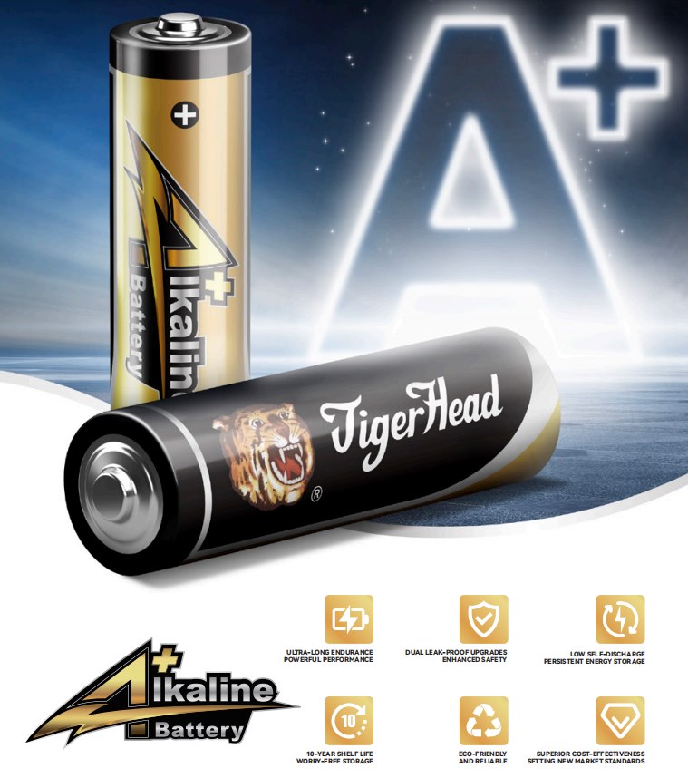 Pilha alcalina Tigerhead A+