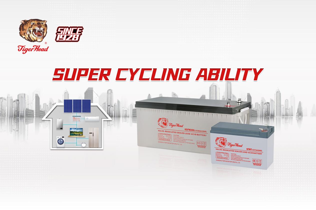 Bateria solar - cabeça de tigre